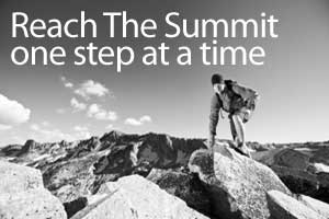 Reach the summit one step at a time.